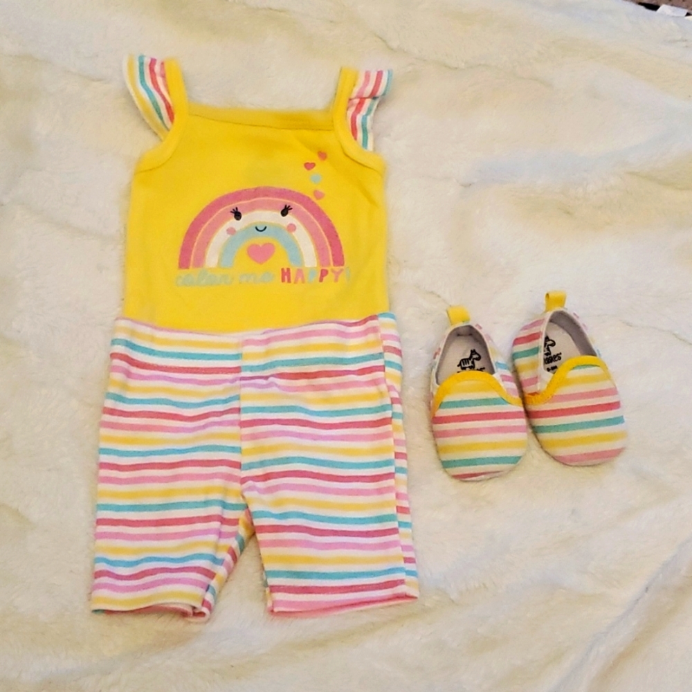 0-3 Month Outfit with Matching Shoes
